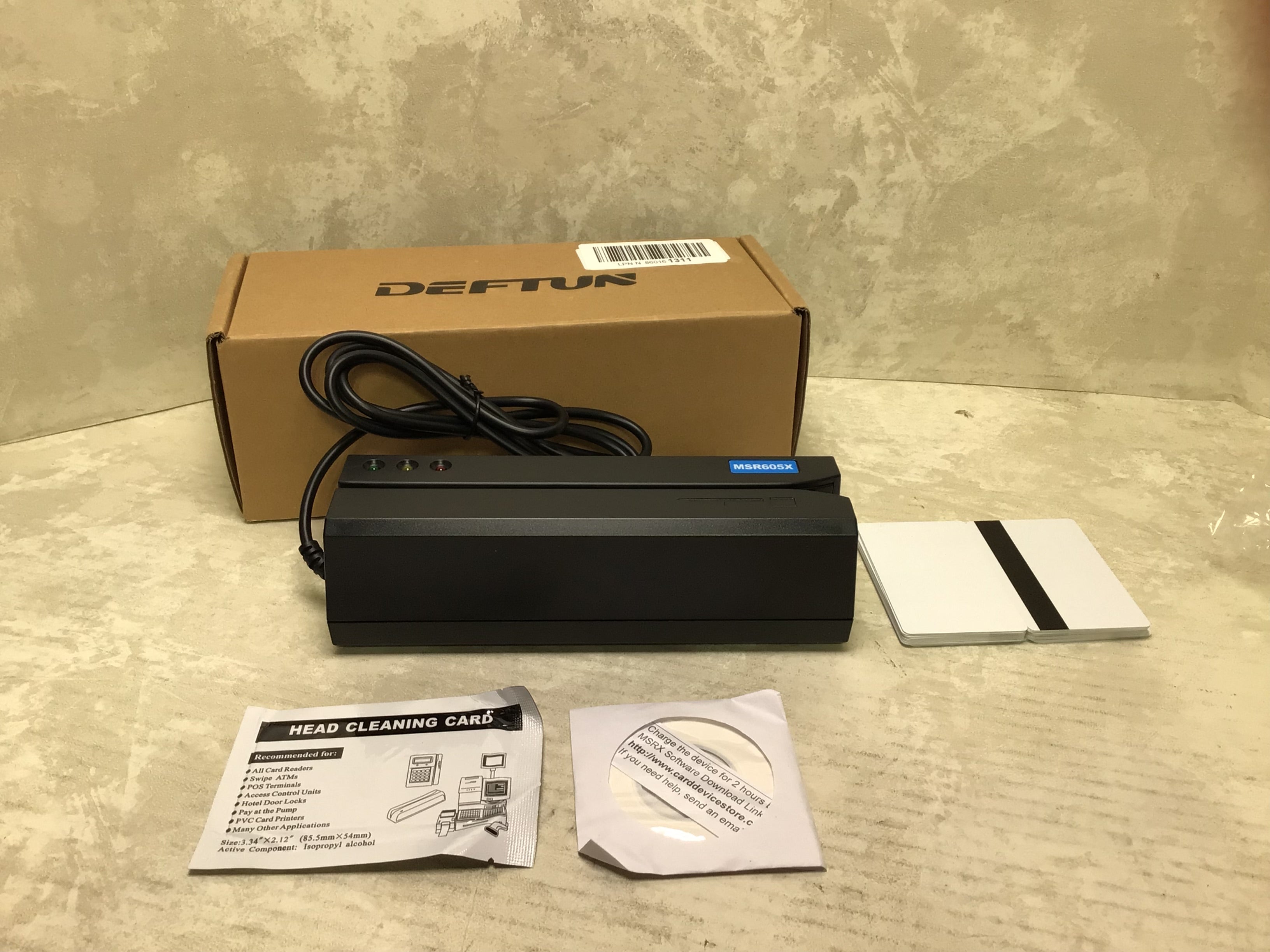 Deftun MSR605X Magnetic Stripe Card Reader Writer, HID Omnikey (7673229607150)